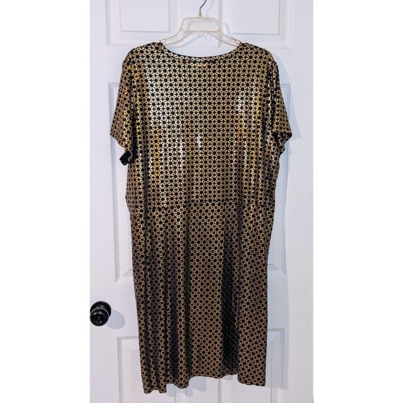 Michael Kors Metallic Twist Front Dress Party Cocktail Plus Size 2X‎ NWT $135 - Picture 5 of 11